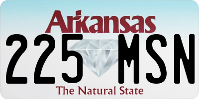 AR license plate 225MSN
