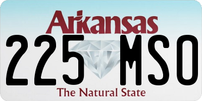 AR license plate 225MSO