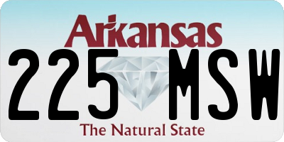 AR license plate 225MSW