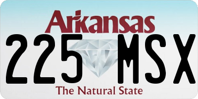 AR license plate 225MSX