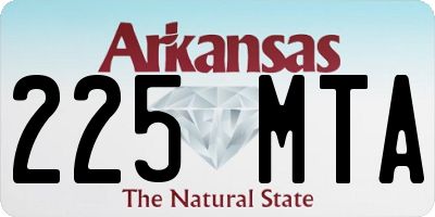 AR license plate 225MTA