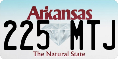 AR license plate 225MTJ
