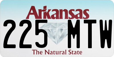 AR license plate 225MTW