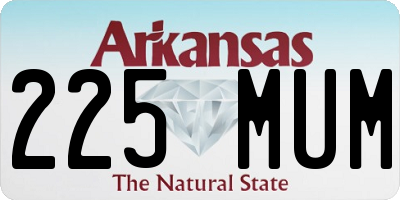 AR license plate 225MUM
