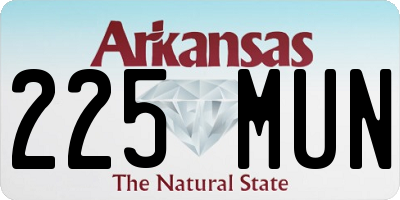 AR license plate 225MUN