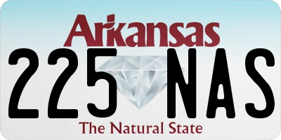 AR license plate 225NAS