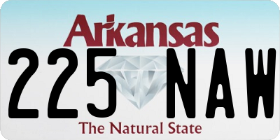 AR license plate 225NAW