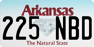 AR license plate 225NBD