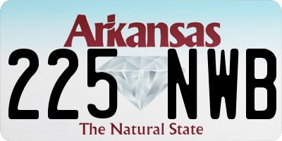 AR license plate 225NWB