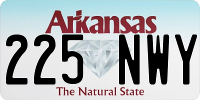 AR license plate 225NWY