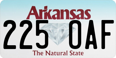 AR license plate 225OAF