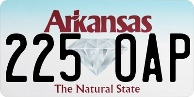 AR license plate 225OAP