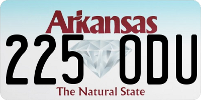 AR license plate 225ODU