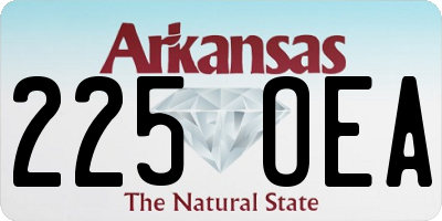 AR license plate 225OEA