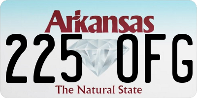AR license plate 225OFG