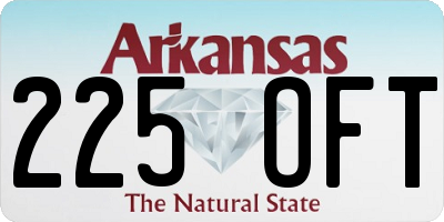 AR license plate 225OFT