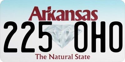 AR license plate 225OHO