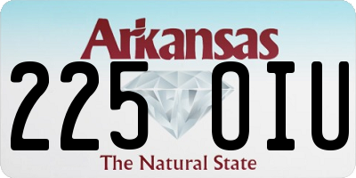 AR license plate 225OIU