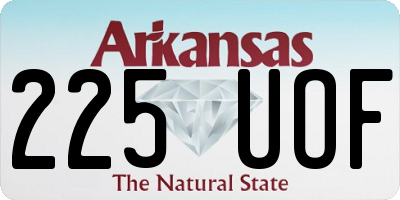 AR license plate 225UOF