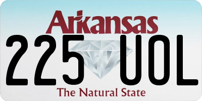 AR license plate 225UOL