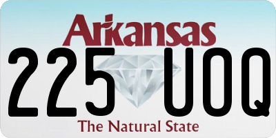 AR license plate 225UOQ
