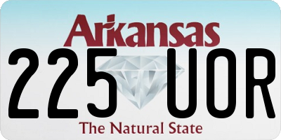 AR license plate 225UOR