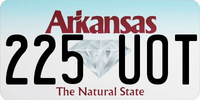 AR license plate 225UOT