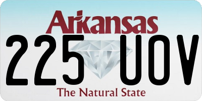 AR license plate 225UOV