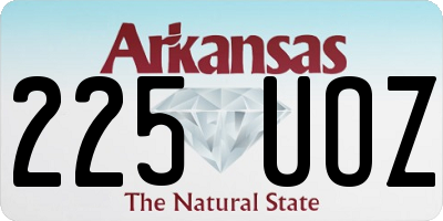 AR license plate 225UOZ