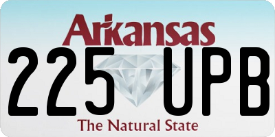 AR license plate 225UPB