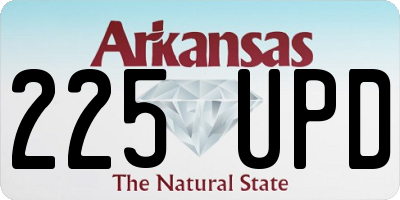 AR license plate 225UPD