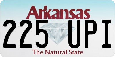 AR license plate 225UPI
