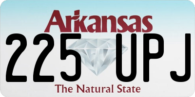 AR license plate 225UPJ