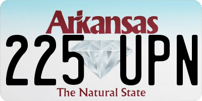 AR license plate 225UPN