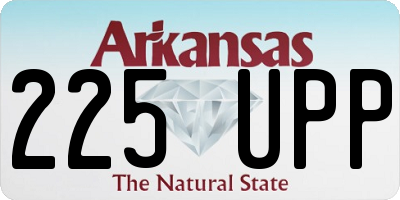 AR license plate 225UPP