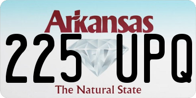 AR license plate 225UPQ