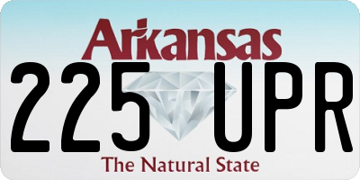 AR license plate 225UPR