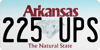 AR license plate 225UPS