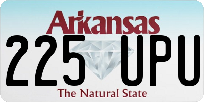 AR license plate 225UPU
