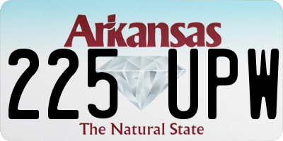 AR license plate 225UPW
