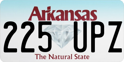 AR license plate 225UPZ