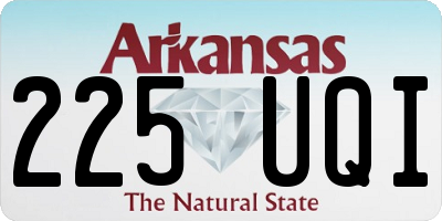 AR license plate 225UQI