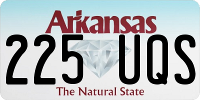 AR license plate 225UQS