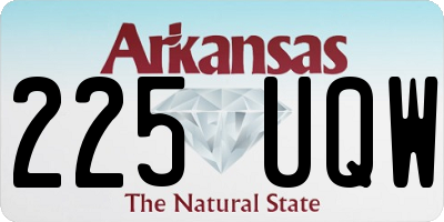 AR license plate 225UQW