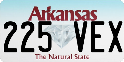AR license plate 225VEX