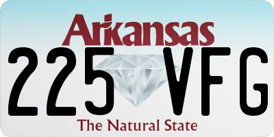 AR license plate 225VFG