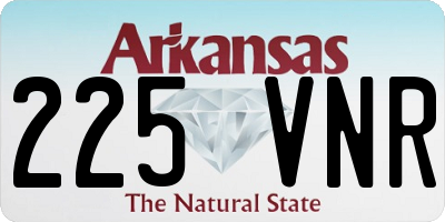 AR license plate 225VNR