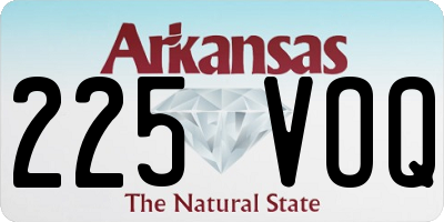 AR license plate 225VOQ