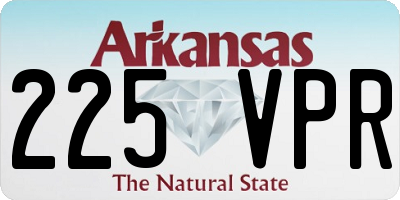 AR license plate 225VPR