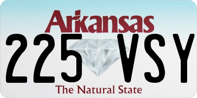 AR license plate 225VSY